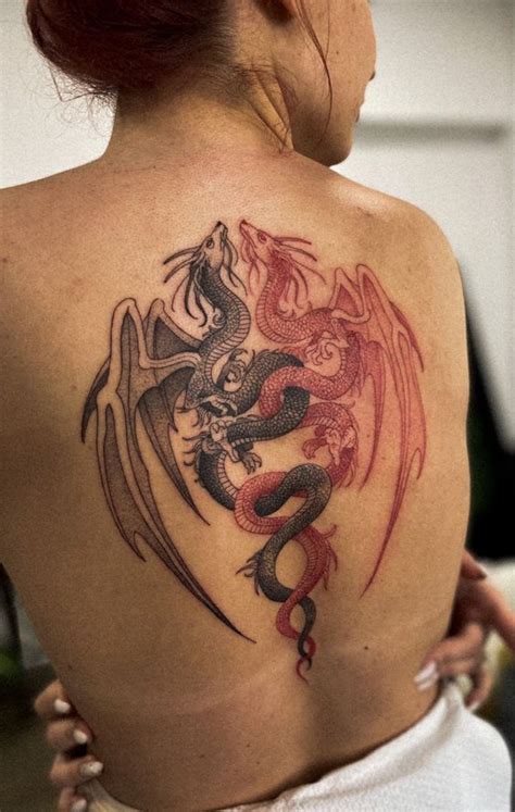 dragon cute tattoo|dragon tattoo on back female.